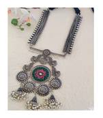 Green And Pink Kundan Stone Necklace