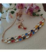 Multi Stone Necklace Set