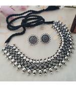 German Silver Necklace Set With Stud