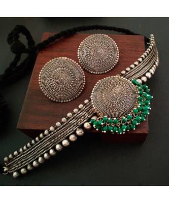 Green Pearl Antique Necklace Set 1
