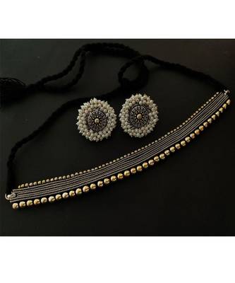 Dual Tone Choker With Dual Tone Stud 1
