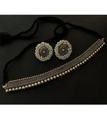 Dual Tone Choker With Dual Tone Stud