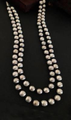 Silver Beaded Necklace 1