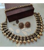 Golden Kolhapuri Necklace Set
