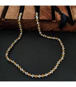Golden And Silver Beaded Necklace