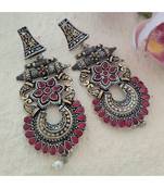 Pink Kundan Stone Earring
