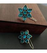 Sky Blue Stone Loop Earring