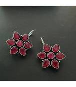 Pink Stone Loop Earring