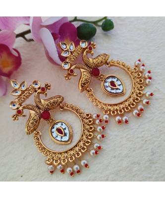 Silver And Golden Coin Earring 1