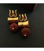 Trishul Earring In Rudraksh