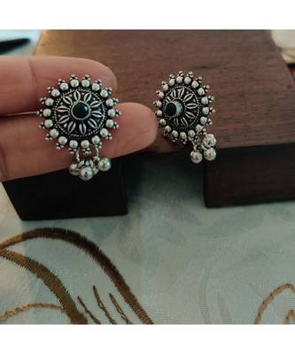 Black Stone Earring 1