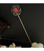 German Silver Red Stone Bunstick