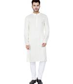 white plain Rayon kurta pajama