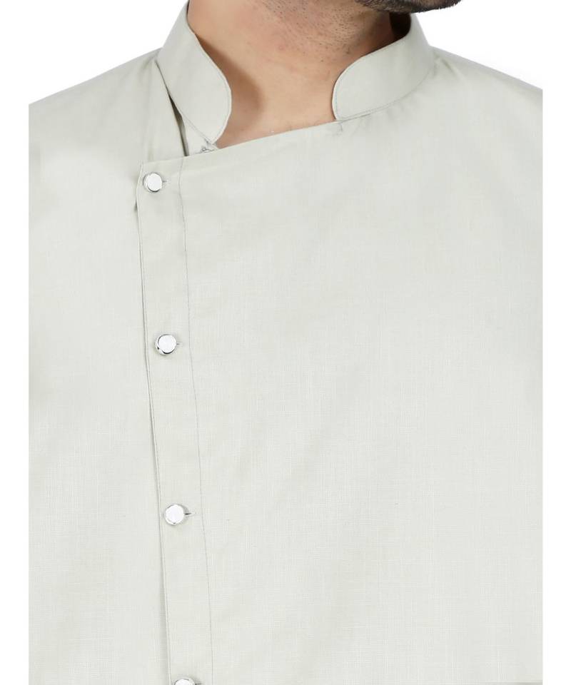 Green plain Cotton kurta pajama