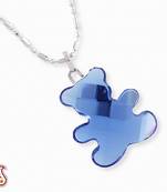 Baby Blue Bear Crystal Pendant