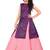 Kids Maroon Indo With Pink Lehenga Choli 