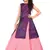 Kids Maroon Indo With Pink Lehenga Choli 