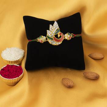 Sukkhi Exotic Gold Plated Rakhi with greeting card 3