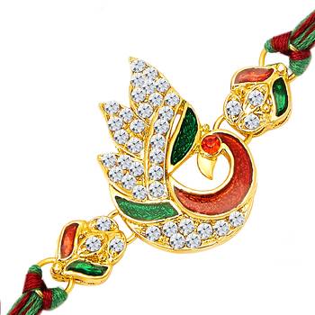 Sukkhi Exotic Gold Plated Rakhi with greeting card 4