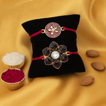 Sukkhi Exotic Gold Plated Rakhi with greeting card 3