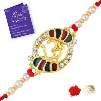 Sukkhi Exotic Gold Plated Rakhi with greeting card 4