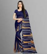 multicolor Faux Georgette Printed Daily Wear Saree With Unstitched Blouse