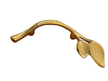 set of 2 Handle two leaf brass handle 2
