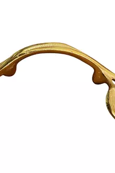 set of 2 Handle two leaf brass handle