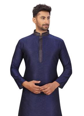 blue embroidered kurta pajama 4