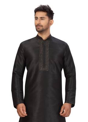 Black  printed kurta pajama 4