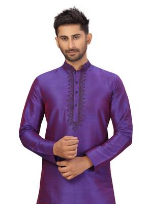 purple printed kurta pajama 4