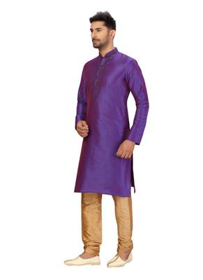 purple printed kurta pajama 5