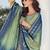Green embroidered pure silk salwar