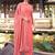 Pink embroidered pure silk salwar