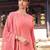Pink embroidered pure silk salwar