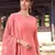 Pink embroidered pure silk salwar