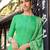 Green embroidered pure silk salwar
