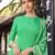 Green embroidered pure silk salwar
