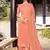 Peach embroidered pure silk salwar