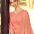 Peach embroidered pure silk salwar