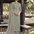 Grey embroidered pure silk salwar