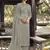 Grey embroidered pure silk salwar