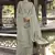 Grey embroidered pure silk salwar