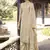 Beige embroidered pure silk salwar
