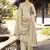 Beige embroidered pure silk salwar