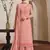 Peach embroidered chiffon salwar