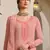 Peach embroidered chiffon salwar