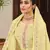 Yellow embroidered chiffon salwar