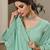 Teal embroidered chiffon salwar