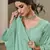 Teal embroidered chiffon salwar